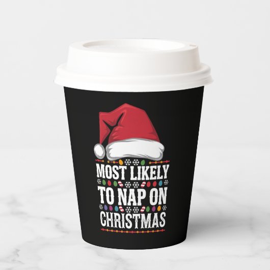 Am wahrscheinlichsten ist das Nickerchen auf Weihn Pappbecher (Vorderseite)