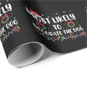 Am wahrscheinlichsten ist, dass der Hund passt Wei Geschenkpapier (Rolleneckpunkt)