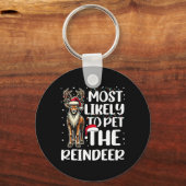 Am wahrscheinlichsten ist, dass die Familie Rentie Schlüsselanhänger (Vorderseite)