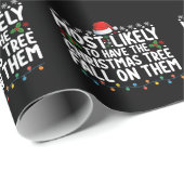 Am wahrscheinlichsten ist, dass Weihnachtsbaum auf Geschenkpapier (Rolleneckpunkt)