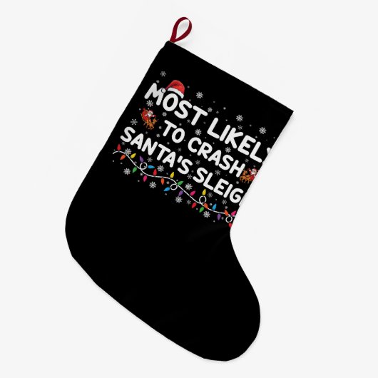 Am wahrscheinlichsten ist der Crash Santas Sleigh Großer Weihnachtsstrumpf (Vorderansicht (hängend))