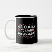 Am wahrscheinlichsten ist der Crash Santas Sleigh Zweifarbige Tasse (Links)