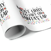 Am wahrscheinlichsten ist die Furz auf Santas Lap Geschenkpapier (Rolleneckpunkt)