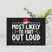 Am wahrscheinlichsten ist die Furz der Weihnachtsf Einladung (Stehend Vorderseite)