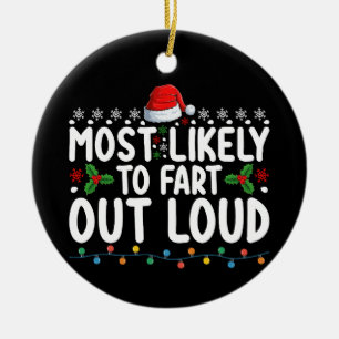Am wahrscheinlichsten ist die Furz der Weihnachtsf Keramik Ornament