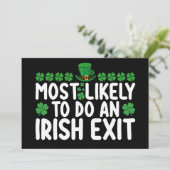 Am wahrscheinlichsten ist ein irischer Exit St Pat Einladung (Stehend Vorderseite)