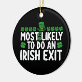 Am wahrscheinlichsten ist ein irischer Exit St Pat Keramik Ornament (Links)