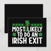 Am wahrscheinlichsten ist ein irischer Exit St Pat Postkarte (Vorne/Hinten)