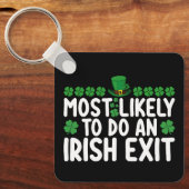 Am wahrscheinlichsten ist ein irischer Exit St Pat Schlüsselanhänger (Vorderseite)