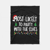 Am wahrscheinlichsten ist ein Party mit dem Weihna Fleecedecke (Vorderseite)