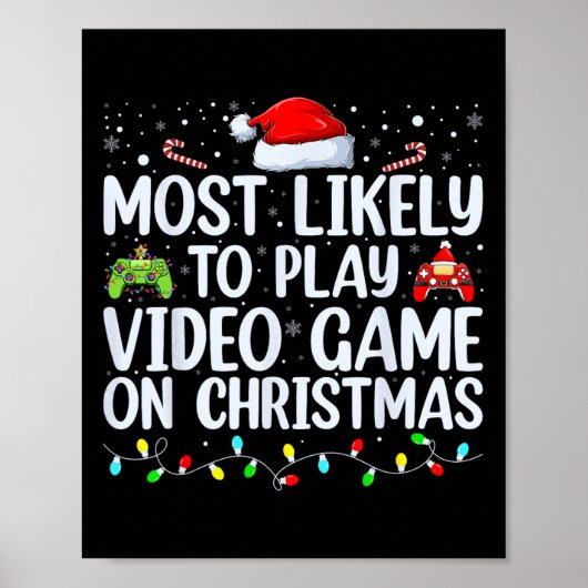 Am wahrscheinlichsten ist es, am Weihnachtsfeierta Poster (Vorne)