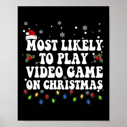 Am wahrscheinlichsten ist es, am Weihnachtsfeierta Poster (Vorne)