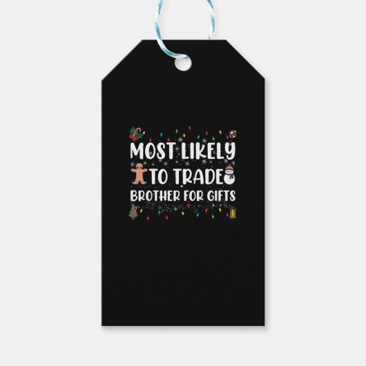 Am wahrscheinlichsten ist es, Brüder zu Weihnachte Geschenkanhänger (Vorderseite)