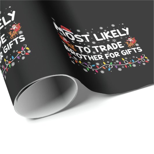 Am wahrscheinlichsten ist es, Brüder zu Weihnachte Geschenkpapier (Rolleneckpunkt)