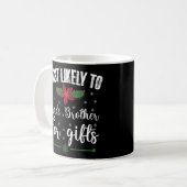 Am wahrscheinlichsten ist es, Brüder zu Weihnachte Kaffeetasse (Vorderseite Links)