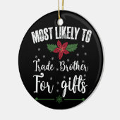 Am wahrscheinlichsten ist es, Brüder zu Weihnachte Keramik Ornament (Links)