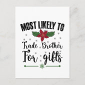Am wahrscheinlichsten ist es, Brüder zu Weihnachte Postkarte (Vorderseite)