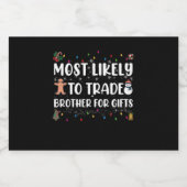 Am wahrscheinlichsten ist es, Brüder zu Weihnachte Schaumweinetikett (Einzelnes Label)