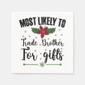 Am wahrscheinlichsten ist es, Brüder zu Weihnachte Serviette (Vorderseite)