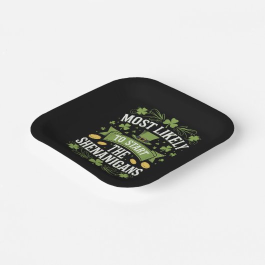 Am wahrscheinlichsten ist es, das Shenanigan St Pa Pappteller (Gewinkelt)