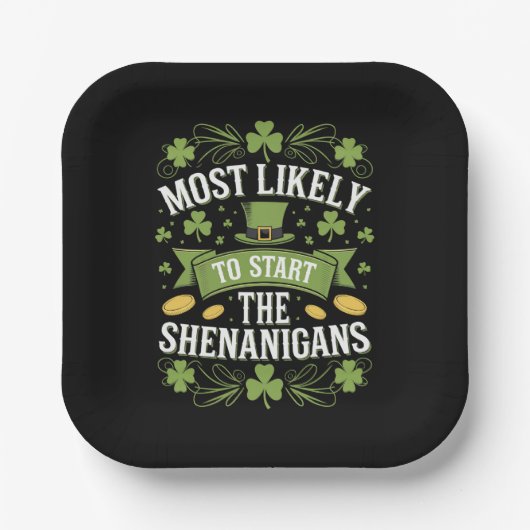 Am wahrscheinlichsten ist es, das Shenanigan St Pa Pappteller (Vorderseite)