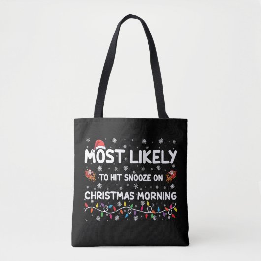 Am wahrscheinlichsten ist es, dass am Weihnachtsmo Tasche (Vorderseite)