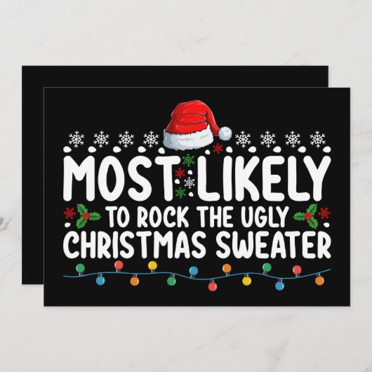 Am wahrscheinlichsten ist es, dass der hässliche W Einladung (Vorne/Hinten)