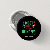 Am wahrscheinlichsten ist es, dass der Rentier mit Button (Vorne & Hinten)