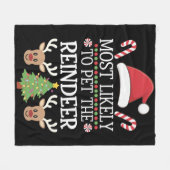 Am wahrscheinlichsten ist es, dass der Rentier Squ Fleecedecke (Vorderseite (Horizontal))