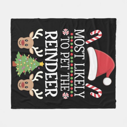 Am wahrscheinlichsten ist es, dass der Rentier Squ Fleecedecke (Vorderseite (Horizontal))