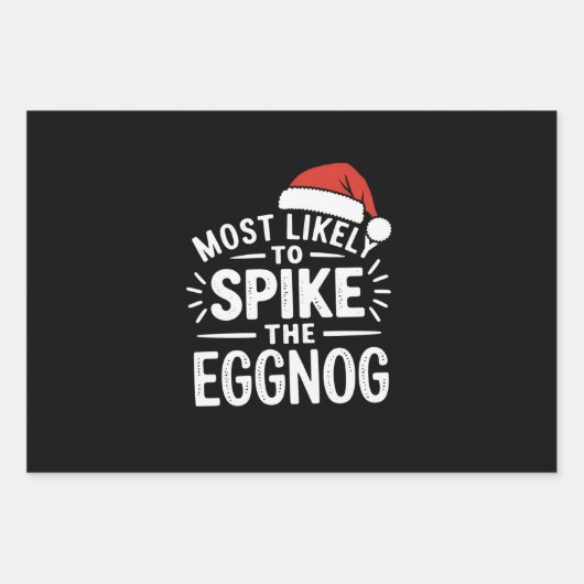 Am wahrscheinlichsten ist es, dass die Eggnog Weih Geschenkpapier Set (Vorderseite)