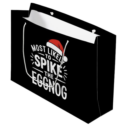 Am wahrscheinlichsten ist es, dass die Eggnog Weih Große Geschenktüte (Vorderseite Schrägansicht)