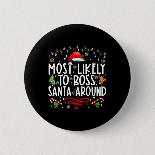 Am wahrscheinlichsten ist es, dass die Santa Aroun Button (Vorderseite)