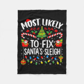 Am wahrscheinlichsten ist es, dass die Schlittenfa Fleecedecke (Vorderseite)