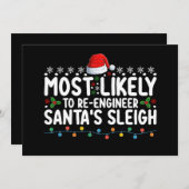 Am wahrscheinlichsten ist es, dass Ingenieur Santa Einladung (Vorne/Hinten)