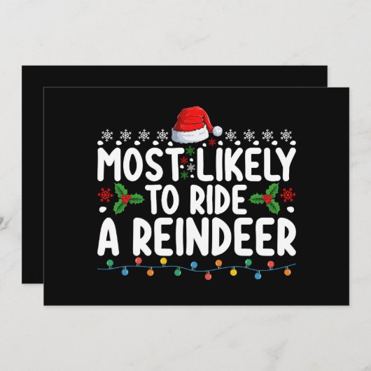 Am wahrscheinlichsten ist es, dass man in einem We Einladung (Vorne/Hinten)