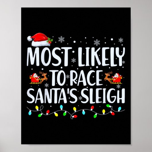 Am wahrscheinlichsten ist es, dass Santa's Sleigh- Poster (Vorne)