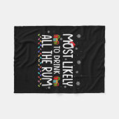 Am wahrscheinlichsten ist es, den ganzen Rum Spaß  Fleecedecke (Vorderseite (Horizontal))