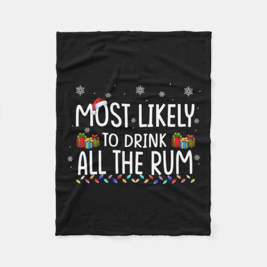 Am wahrscheinlichsten ist es, den ganzen Rum Spaß Fleecedecke (Vorderseite)