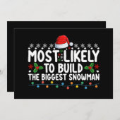 Am wahrscheinlichsten ist es, den größten Schneema Einladung (Vorne/Hinten)