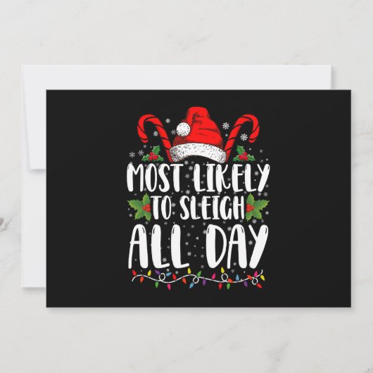 Am wahrscheinlichsten ist es, die ganze Weihnachts Einladung (Vorderseite)