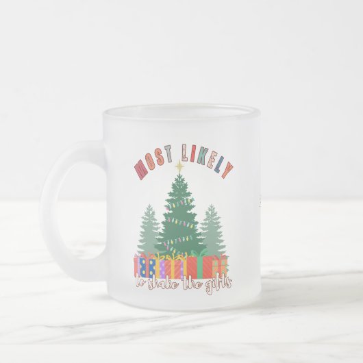 Am wahrscheinlichsten ist es, die Geschenke zu sch Mattglastasse (Links)