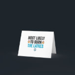 Am wahrscheinlichsten ist es, die Latkes Funny Han Dankeskarte<br><div class="desc">hanukkah, passover, jiddisch, chanukah, jüdisch, menorah, jew, gift, geburtszeit, latke</div>