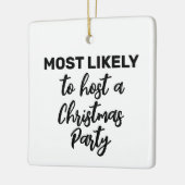 Am wahrscheinlichsten ist es, ein Weihnachts-Party Keramikornament (Links)