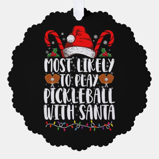 Am wahrscheinlichsten ist es, Pickleball mit der F Ornament Karte (Vorderseite)