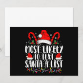 Am wahrscheinlichsten ist es, Santa A Liste zu sch Einladung (Vorne/Hinten)