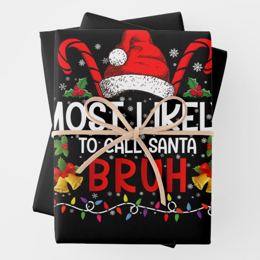 Am wahrscheinlichsten ist es, Santa Bruh Funny Chr Geschenkpapier Set (Beispiel)