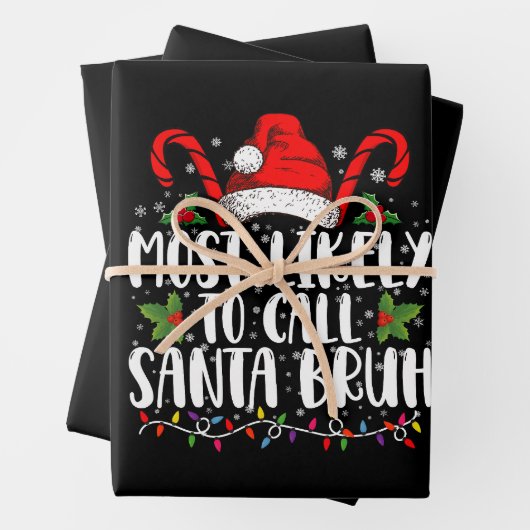Am wahrscheinlichsten ist es, Santa Bruh Funny Chr Geschenkpapier Set (Beispiel)
