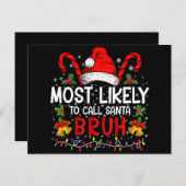 Am wahrscheinlichsten ist es, Santa Bruh Funny Chr Postkarte (Vorne/Hinten)