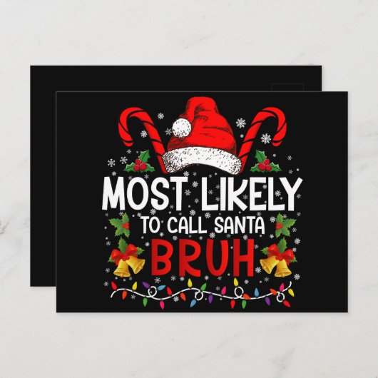 Am wahrscheinlichsten ist es, Santa Bruh Funny Chr Postkarte (Vorne/Hinten)
